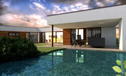 Komfortní přízemní dům s jezírkem