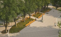 14- s lavičkama_revitalizace Náměstí Lišov