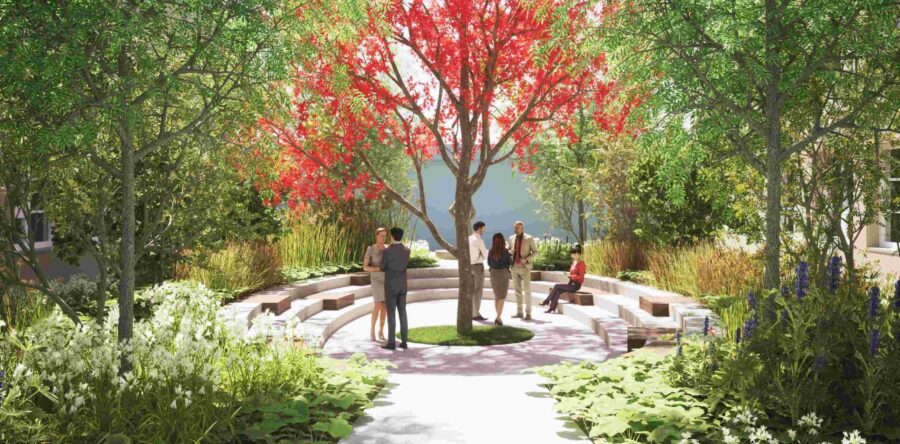 Atria administrativních budov